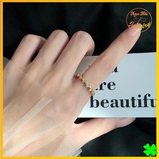 nhẫn mạ vàng kiểu dáng bông lúa mì