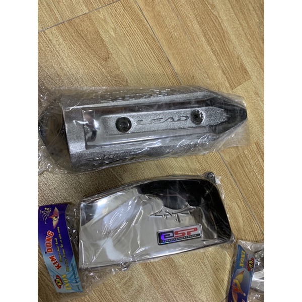 Giá trọn bộ 2 món ốp xe LEAD 13->15 (Ốp bầu gió (pô e )+Ốp pô (Gang ) cao cấp giá rẻ