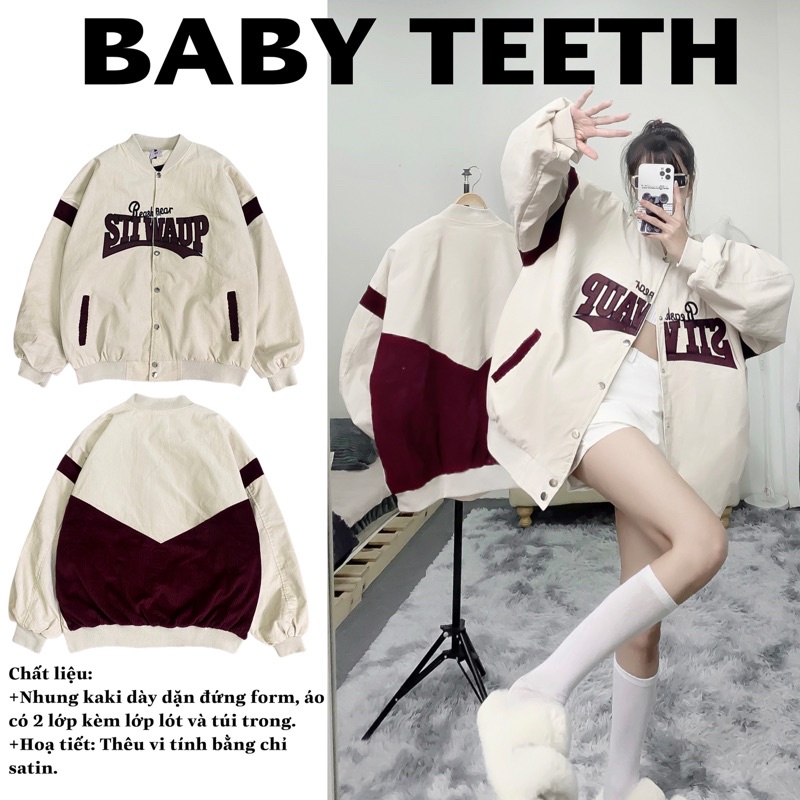 Áo khoác bomber bóng chày STIVAUP