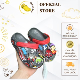 Dép crocs kid truck xe tải 🔥 tặng 10 jibbitz 🔥 dép sục crocs hoạt hình xe tải ghi xám dành cho bé trai - hàng loại 1