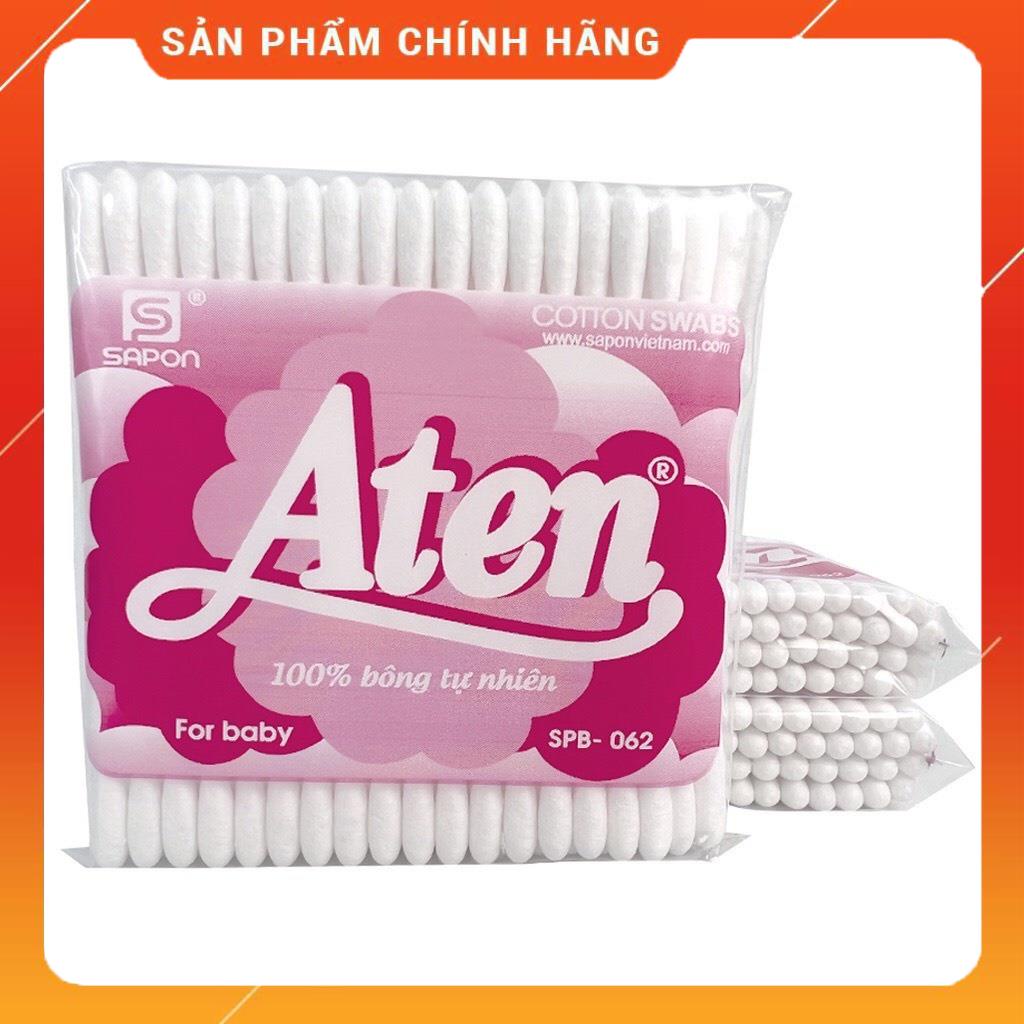 Tăm Bông Aten Kháng Khuẩn Người Lớn Vệ Sinh Tai Mũi, Bông Ngoáy Tai Aten An Toàn Tiêu Chuẩn Thụy Sĩ