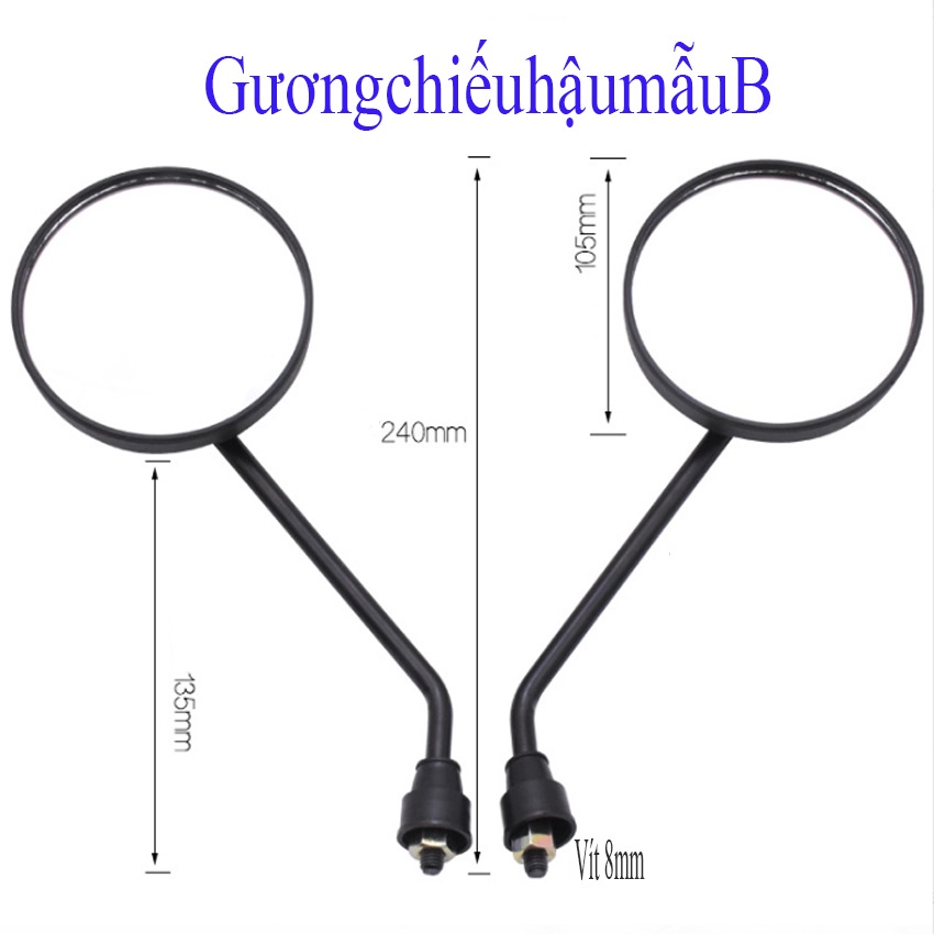 Gương Chiếu Hậu Chuyên Dụng Cho Xe Điện, Xe Đạp Điện