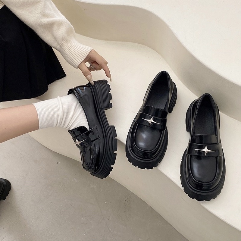 GIÀY LƯỜI O117 ĐẾ CAO 5CM HÌNH ÁNH SÁNG