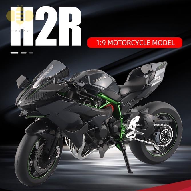 1:9 Xe Máy Quy Mô Lớn Kawasaki Ninja H2R Hợp Kim Diecast Mô Hình Xe Máy Xe Máy Có Âm Thanh & Ánh Sáng Sưu Tập Quà Tặng