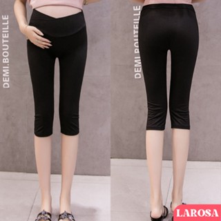  Quần Bầu Legging Ngố Lửng Larosa Mẫu Mới Mùa Hè 2025 Chất Juyp Thái Cao Cấp Cạp Chéo Bigsize LA21Q 