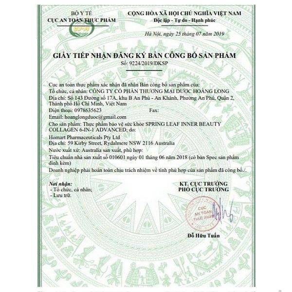 Viên uống Collagen SpringLeaf Inner Beauty Collagen 6in1  Đẹp Da, Giảm Lão Hóa Úc Hộp 90 Viên Và 180 Viên | BigBuy360 - bigbuy360.vn