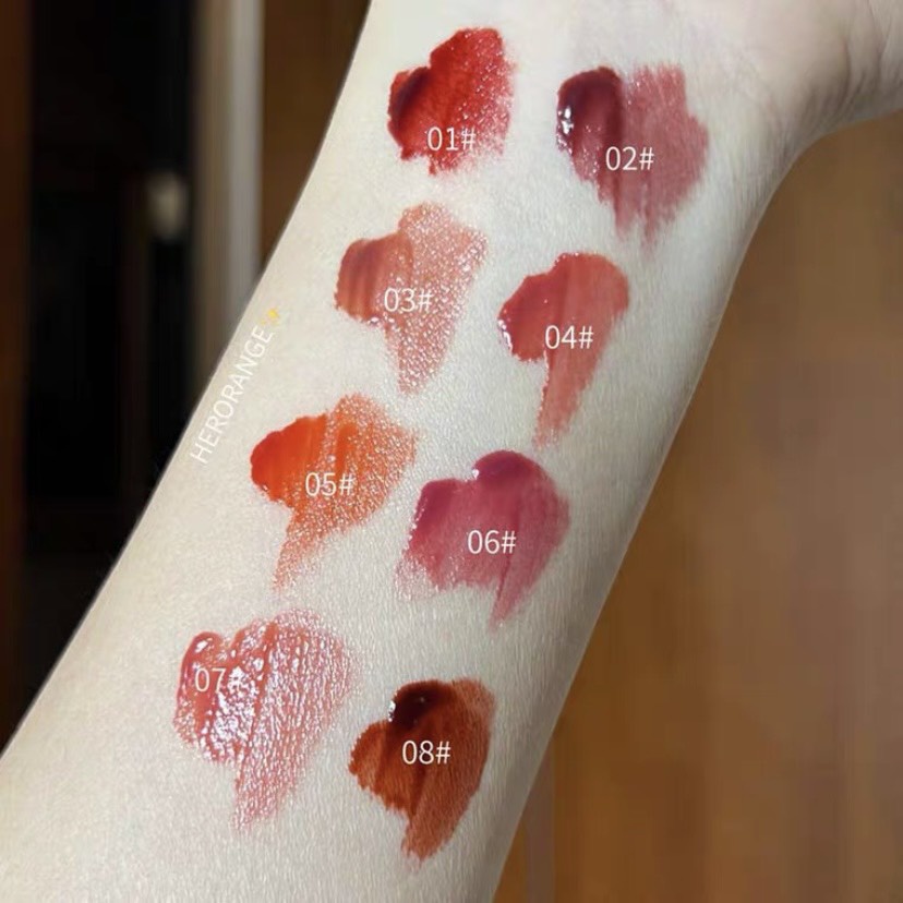 Son kem núi băng HERORANGE căng mọng mềm môi Mirror Lip Glaze HERO69