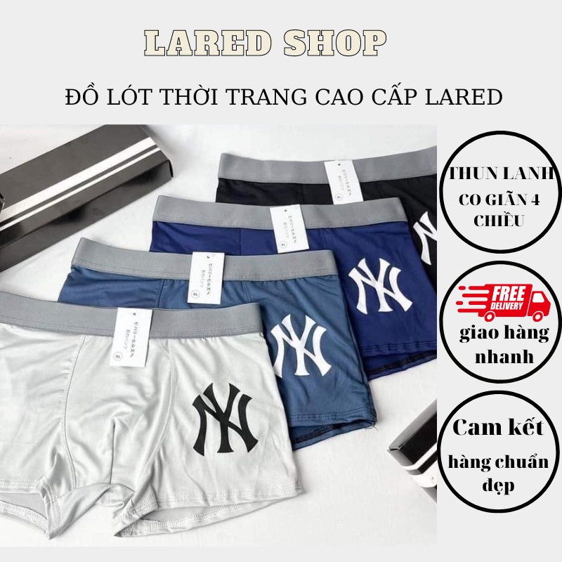 Quần lót nam boxer NY thun lạnh co giãn 4 chiều, thấm hút mồ hôi.Thời trang lared 01