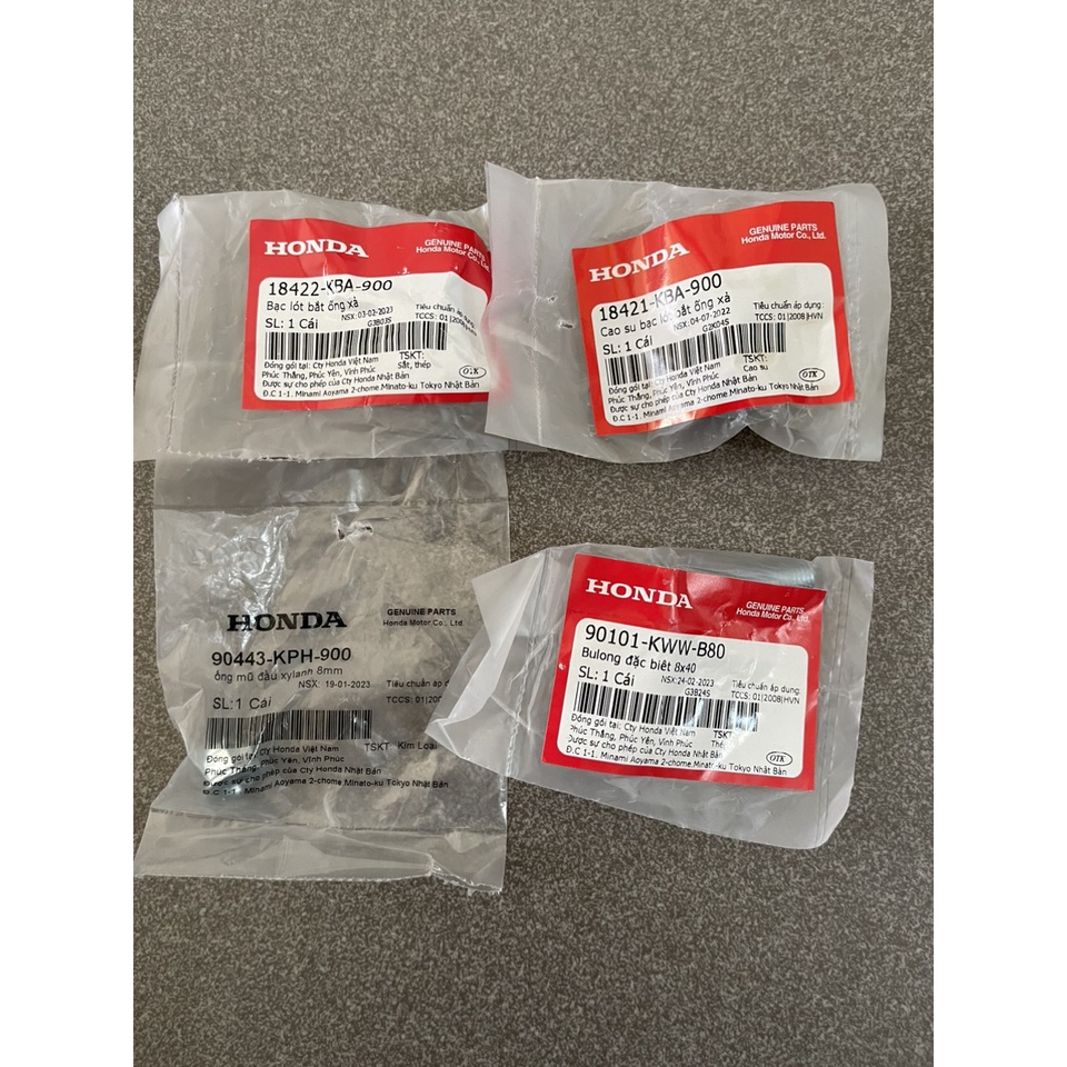 ốc treo bô xe an pha bụng 110 s110 rsx110 (bộ 4 món) 90443kph900 90101kwwb80 18421K89V70 18422kba900