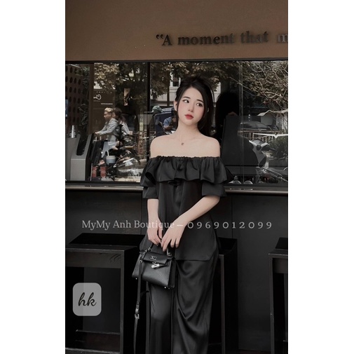 Set Bộ Lụa Trễ Vai Chất Đẹp HK • Melanie Boutique