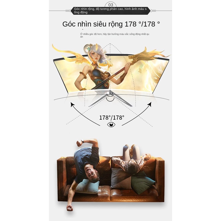 Hecho Màn hình phẳng 27 inch 144Hz  24 HD Gaming có độ nét cao dùng làm máy tính văn phòng hay chơi game 32 IPS 1K 75hz