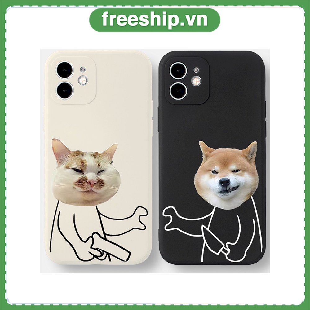 Ốp lưng điện thoại iphone dog cat bựa hoạt hình siêu dễ thương iPhone 14 13 12 11 Pro Max SE 2020 XS 8 7 ip 6S 6 Plus