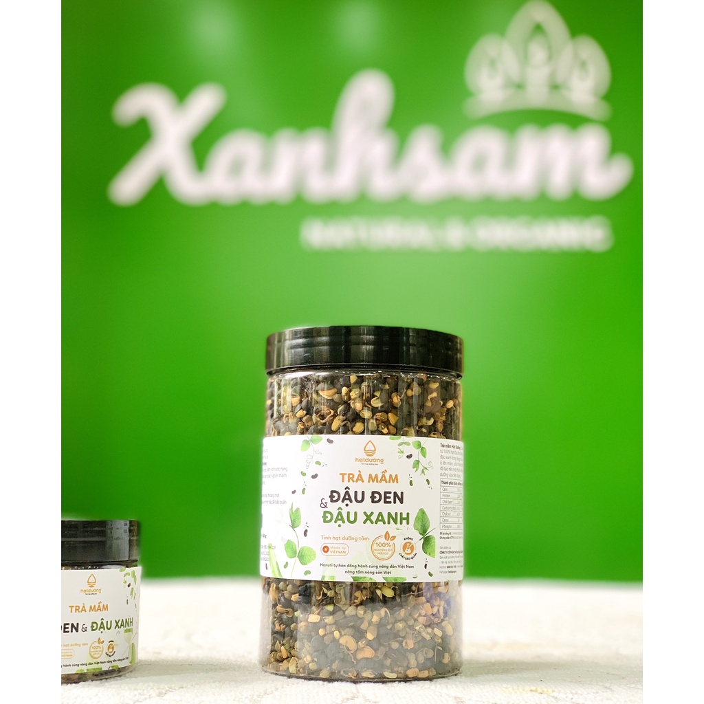Trà mầm đậu đen và đậu xanh Hanuti - Xanhsam Organic