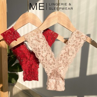 Quần lót ren lọt khe chữ Y màu hồng nude gợi cảm không lộ viền thiết kế Melingerie co giãn tốt có size