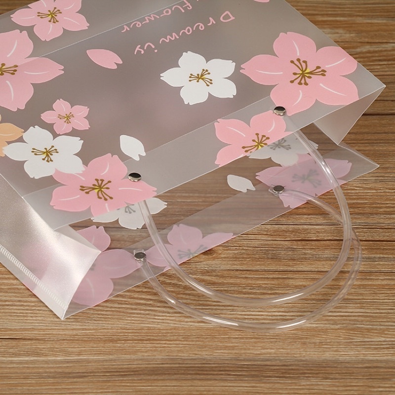 Túi Đựng Quà Tặng Nhựa PP Trong Hình Hoa Anh Đào