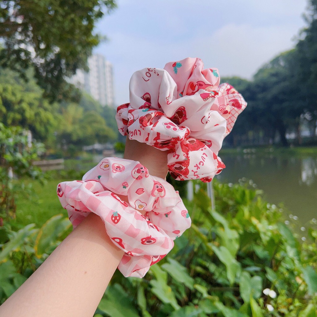 Dây buộc tóc, thun cột tóc scrunchies dễ thương