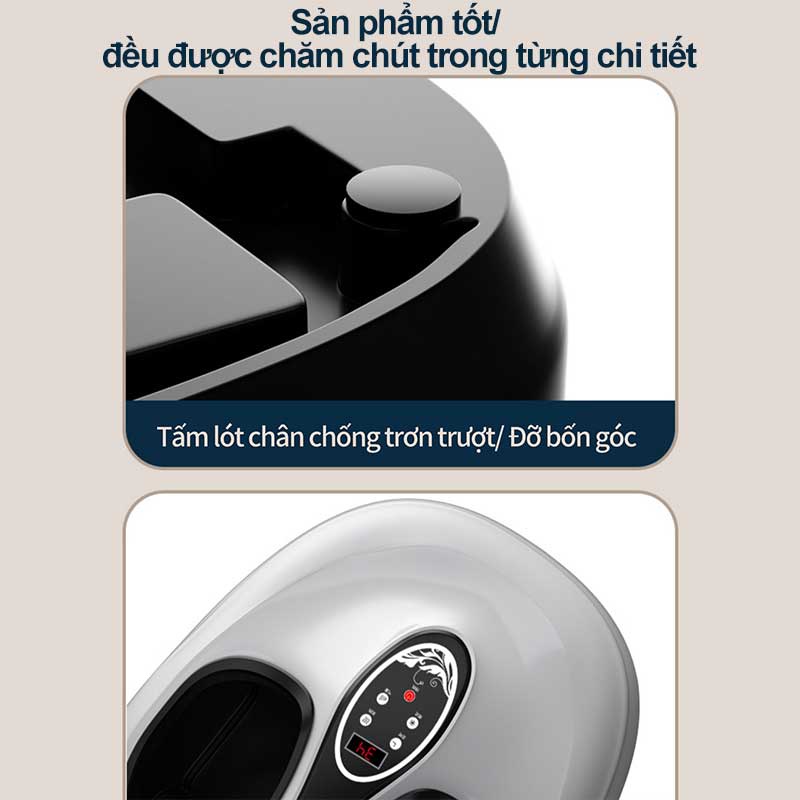 Máy massage chân có túi khí JIASHENGDA ấn bóp điểm huyệt chườm nhiệt nóng xoa bóp bàn chân,Đỡ bốn góc