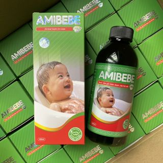 Nước tắm thảo dược cho trẻ sơ sinh và trẻ nhỏ Amibebe Pro chai 400ml