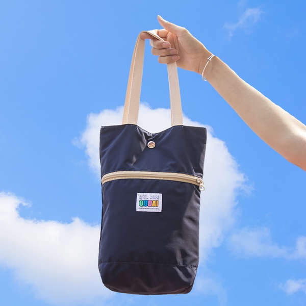 Túi Canvas Đựng Bình Nước Giữ Nhiệt Sức Chứa Lớn Phong Cách Nhật Bản