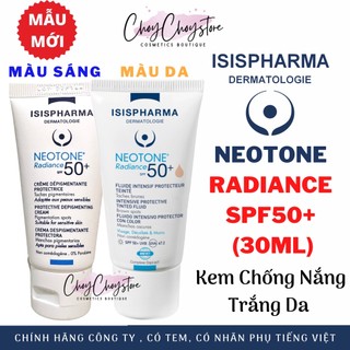 [TEM CTY] Kem dưỡng trắng da ISIS Pharma Neotone Radiance SPF50+ 30mL - kết hợp với chống nắng