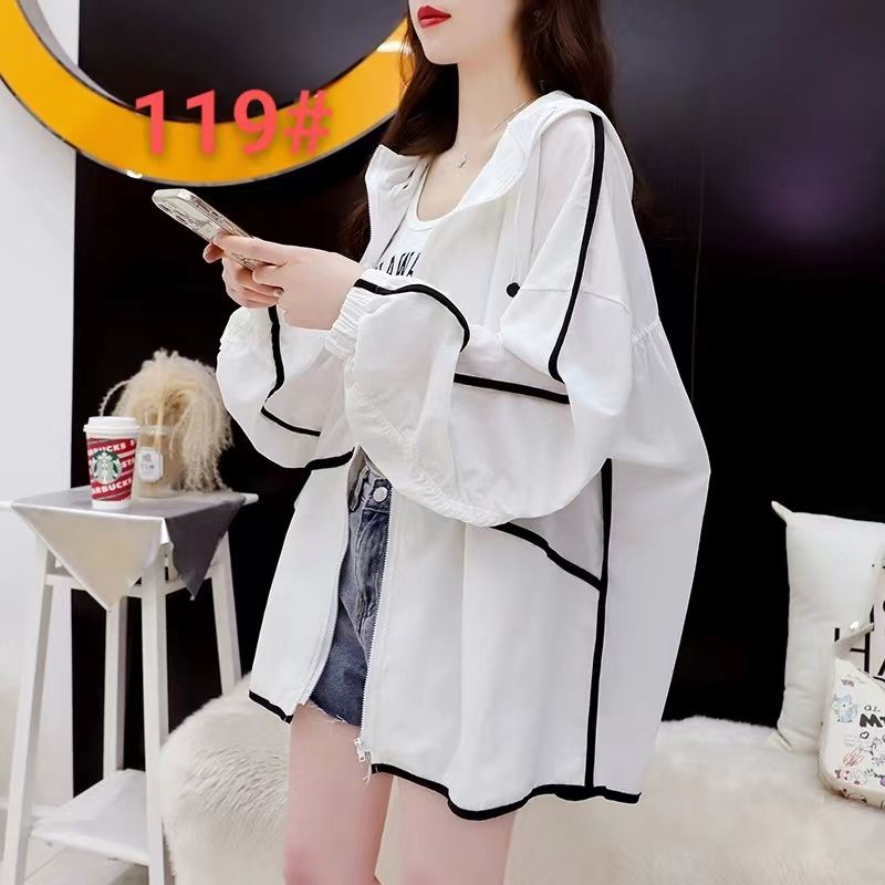 Áo Khoác Cardigan Mỏng Có Mũ Trùm Dáng Rộng Thoáng Khí Thời Trang Mùa Hè Hàng Mới Dành Cho Bạn Nữ