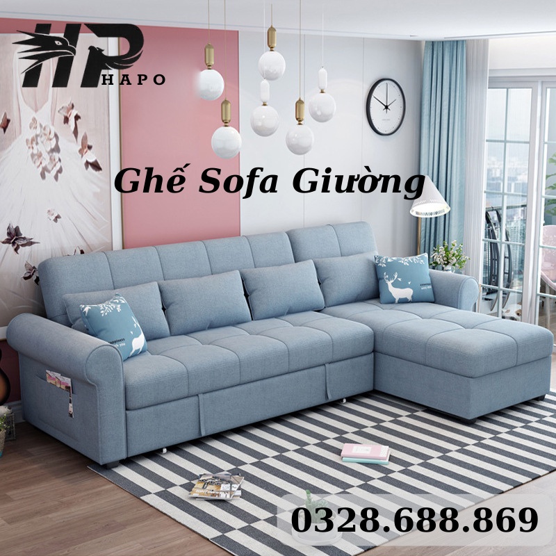 Ghế Sofa Giường Loại 2m4 HP69 Plus Gấp Gọn, Khung Thép Chắc Chắn Chịu Lực 800kg, Sofa Bed Chọn Màu Và Chất Liệu Ghế | BigBuy360 - bigbuy360.vn