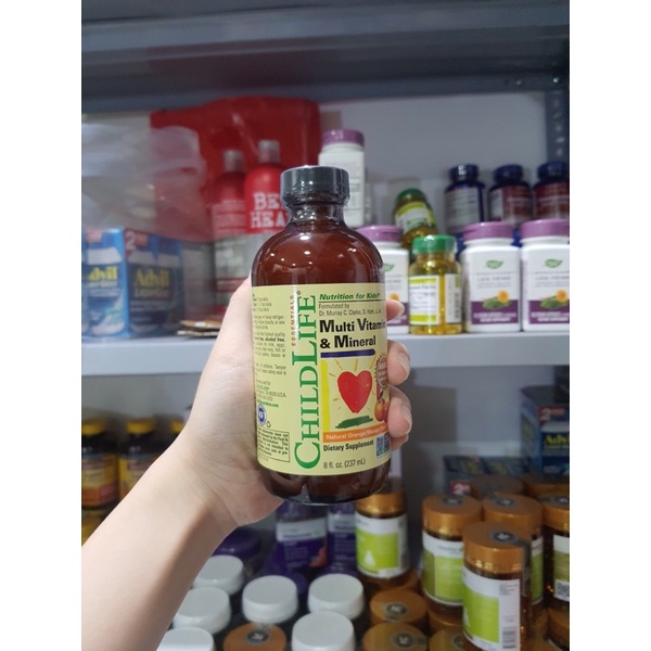VITAMIN TỔNG HỢP CHO BÉ CHILDLIFE MULTI VITAMIN & MINERAL 237ml