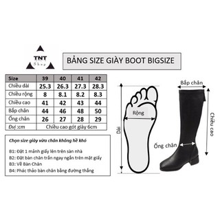 GIÀY BOOT NỮ CỔ CAO BIGSIZE 39 40 41 42 [TNT SHOP BIGSIZE 60KG 90KG]