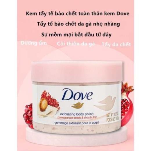 Tẩy da chết Dove 225g&298g giúp dưỡng da mịn màng tươi sáng