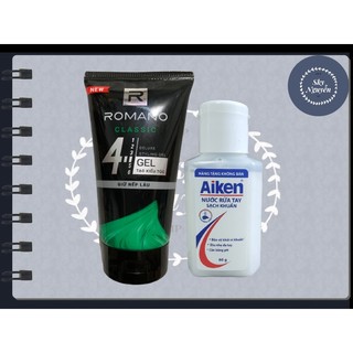GEL VUỐT TÓC ROMANO GIỮ NẾP 150G TẶNG KÈM CHAI AIKEN 60G.