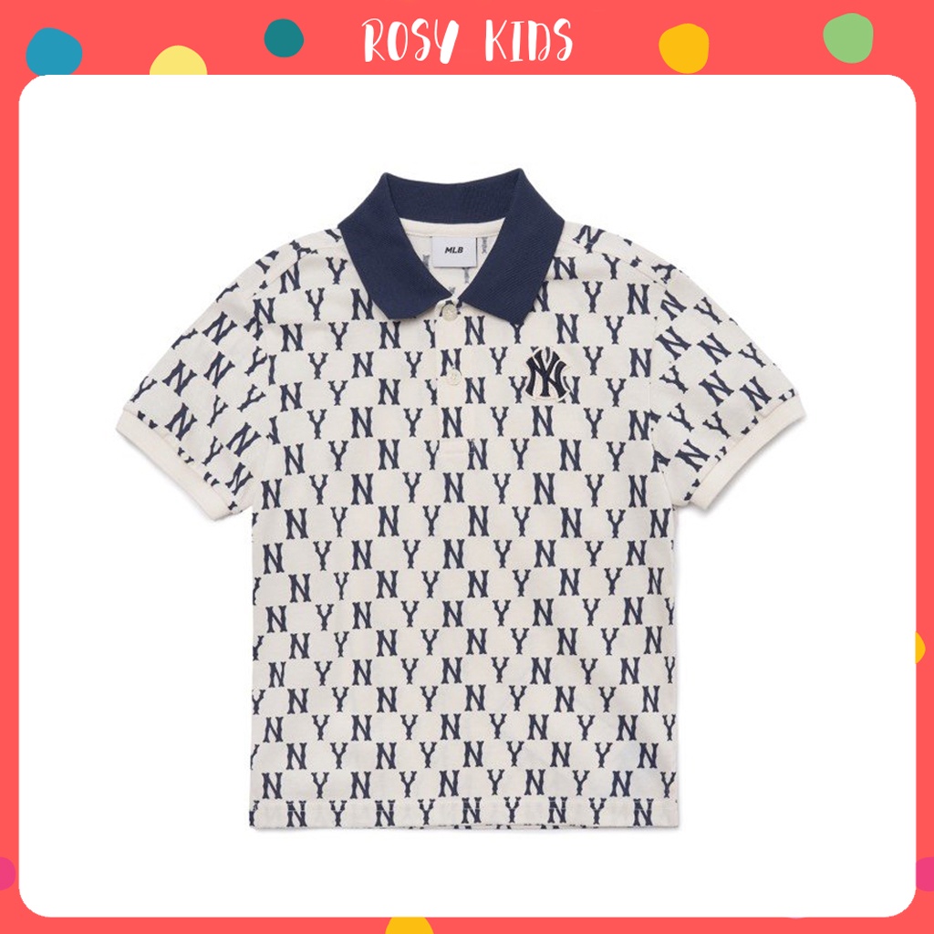 Áo Polo In Chữ NY, Chất Liệu Cao Cấp Thoáng Mát Cho Bé Trai Từ 10-27kg - ROSY KIDS