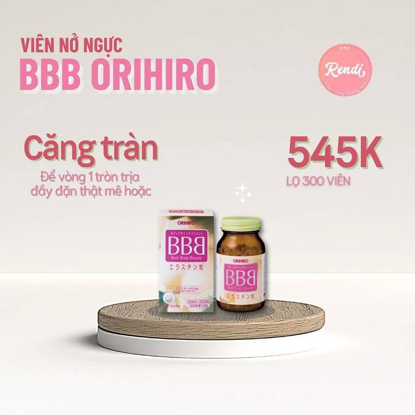 Viên uống nở ngực BBB Orihiro Nhật Bản 300 viên | Rendi Store