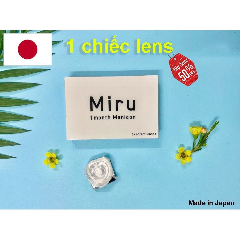 Kính áp trong cận trong suốt MIRU 1 month made in Japan