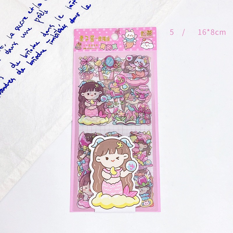 Set 5 Tấm Sticker Cung Hoàng Đạo, Gói Nhãn Dán Trang Trí Phụ Kiện 16x8cm