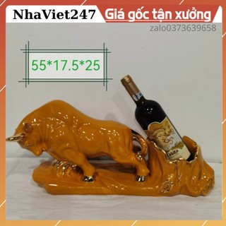 Mô hình tượng Bò Tót bằng gốm sứ cao cấp-Trang trí decor tủ-Kệ-Vật phong thuỷ,quà tặng ý nghĩa ,giá rẻ-Nhaviet247
