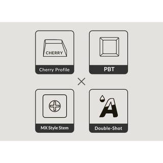 Set keycap AKKO Warm Gray (PBT Double-Shot / Cherry profile / 132 nút)