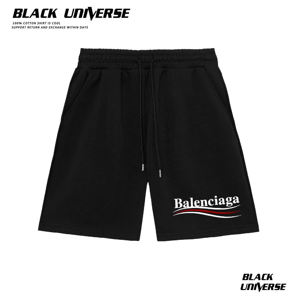 Quần short BALENCIAGA nỉ chân cua Black Univese shop , quần short unisex nam nữ chất liệu cotton