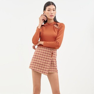 Áo thun tay dài cut out vai nhấn nút inox - MARC FASHION PC10751919