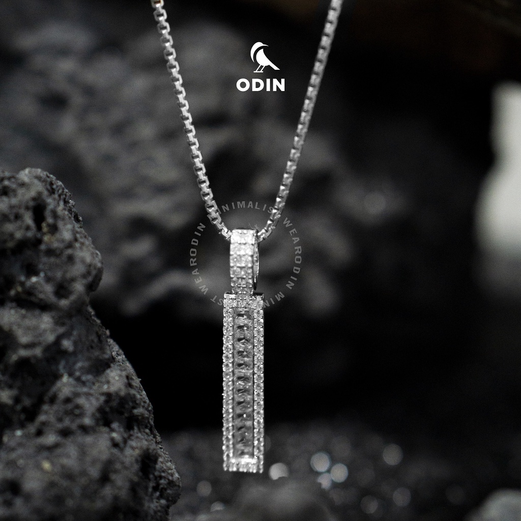 Mặt dây chuyền Bạc ODIN S925 - Đính đá Cubic - Bạc đính đá Bling Bling (GIẢM 10% KHI MUA KÈM DÂY CHUYỀN)