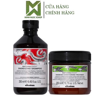 Combo dầu gội chống rụng Davines Energizing và dầu xả trường thọ Renewing 250ML