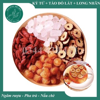 Combo: kỷ tử , táo đỏ, long nhãn sấy khô mỗi túi 200g làm trà dưỡng nhan