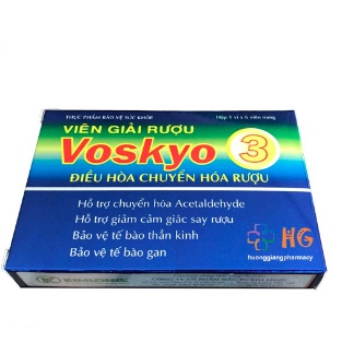 Viên giải rượu Voskyo. Giải rượu nhanh, bảo vệ tế bào gan và tế bào thần kinh. Dễ sử dụng, an toàn LAHUTU