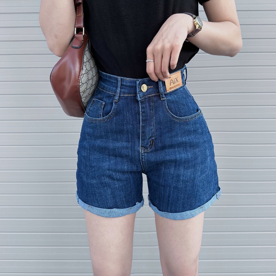 Quần đùi DOVYJEAN quần bò lưng cao thiết kế siêu cá tính Q.83074