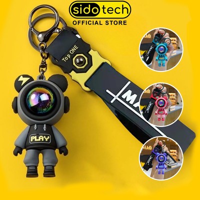 Móc chìa khoá cute phi hành gia SIDOTECH móc đôi anime dễ thương dây ca su cho xe máy ô tô