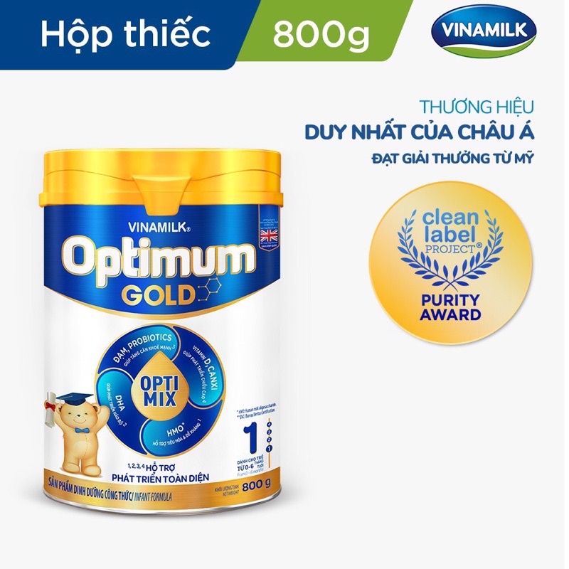 Sữa Vinamilk Optimum gold 1( 0-6 tháng)800gr