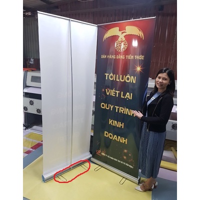 Đế Standee cuộn cao cấp chân inox
