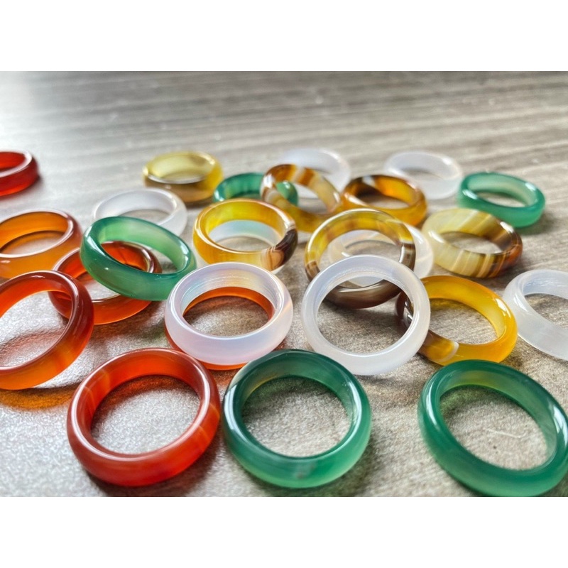 Nhẫn Mã Não Thời trang bản 6mm Đầy đủ size Ni - hình chụp thật 100%