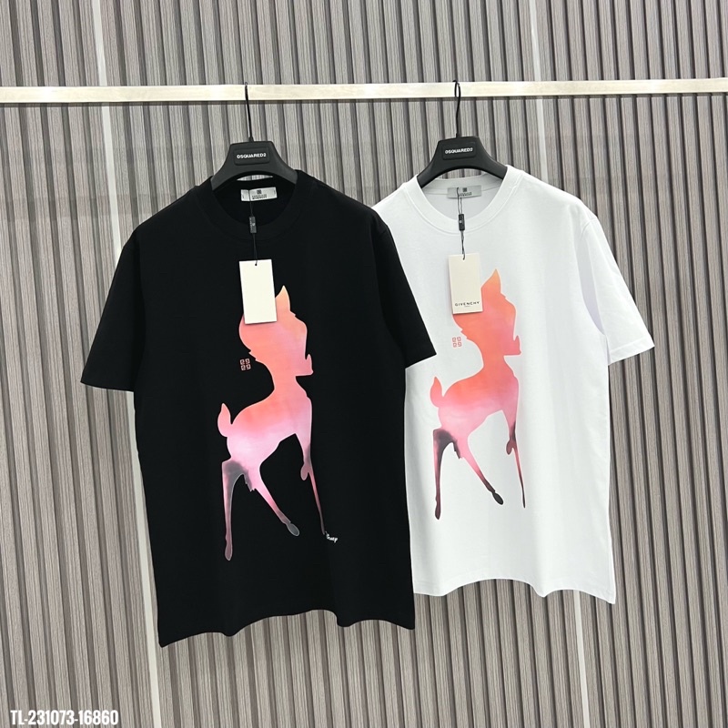 Aó Thun Con Nai Hồng ❤ Áo Phông Cotton Dày Dặn Dáng Rộng Nam Nữ HRQ80