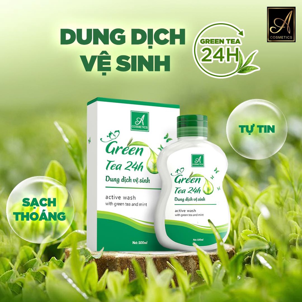 Dung dịch vệ sinh phụ nữ trà xanh Acosmetics chính hãng giúp khử mùi vùng kín 100ml