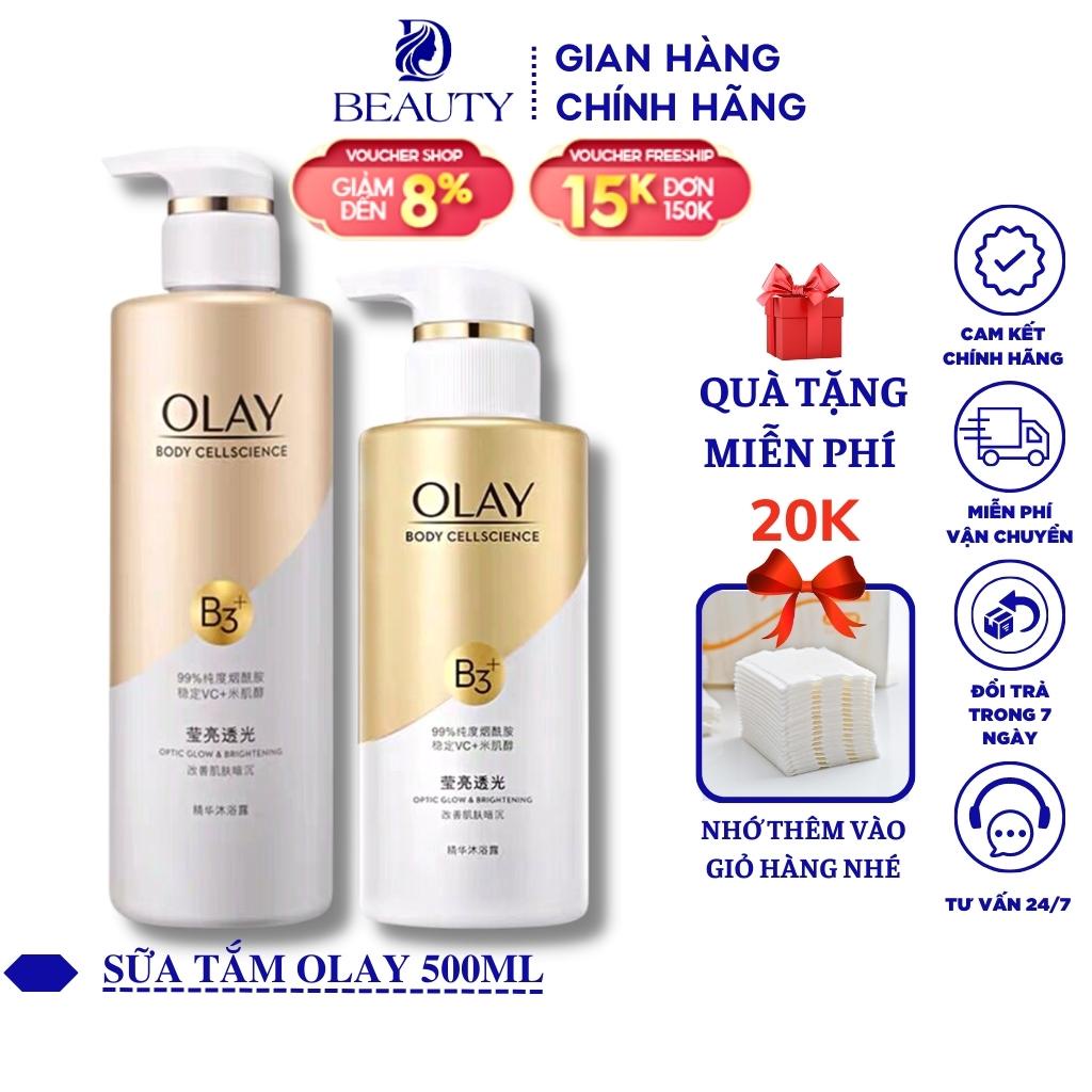 Sữa Tắm OLAY B3+ Vtamin C Siêu Dưỡng Trắng Da, Cấp Ẩm Và Đàn Hồi Cho Da Chai 500ml Chính Hãng